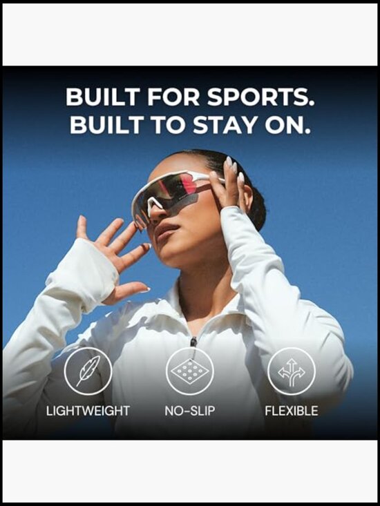 TR90 Plastic Frame Non-Polarized Sports Sunglasses UV400 Protection main image 5